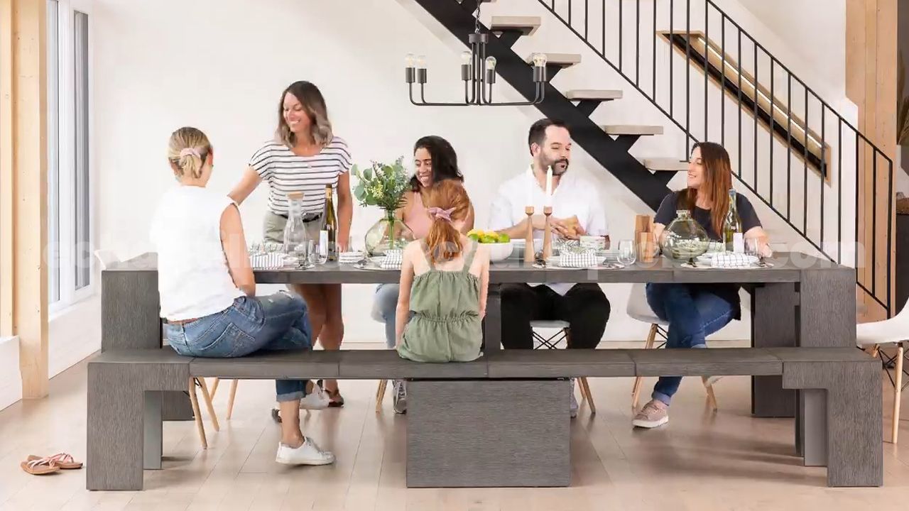 Gagnez une Transformer Table et banc 6en1 en bois franc (3199)