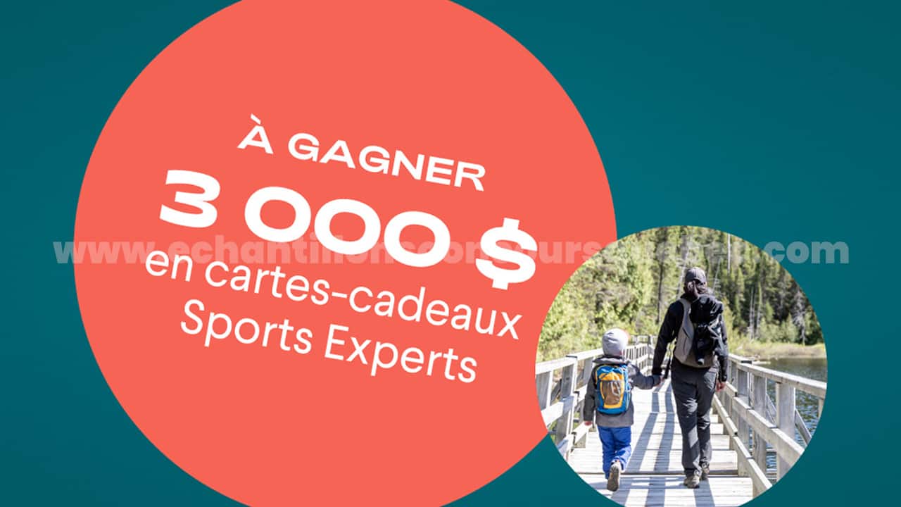 Remportez 3 cartescadeaux Sports Experts de 1000 chacune