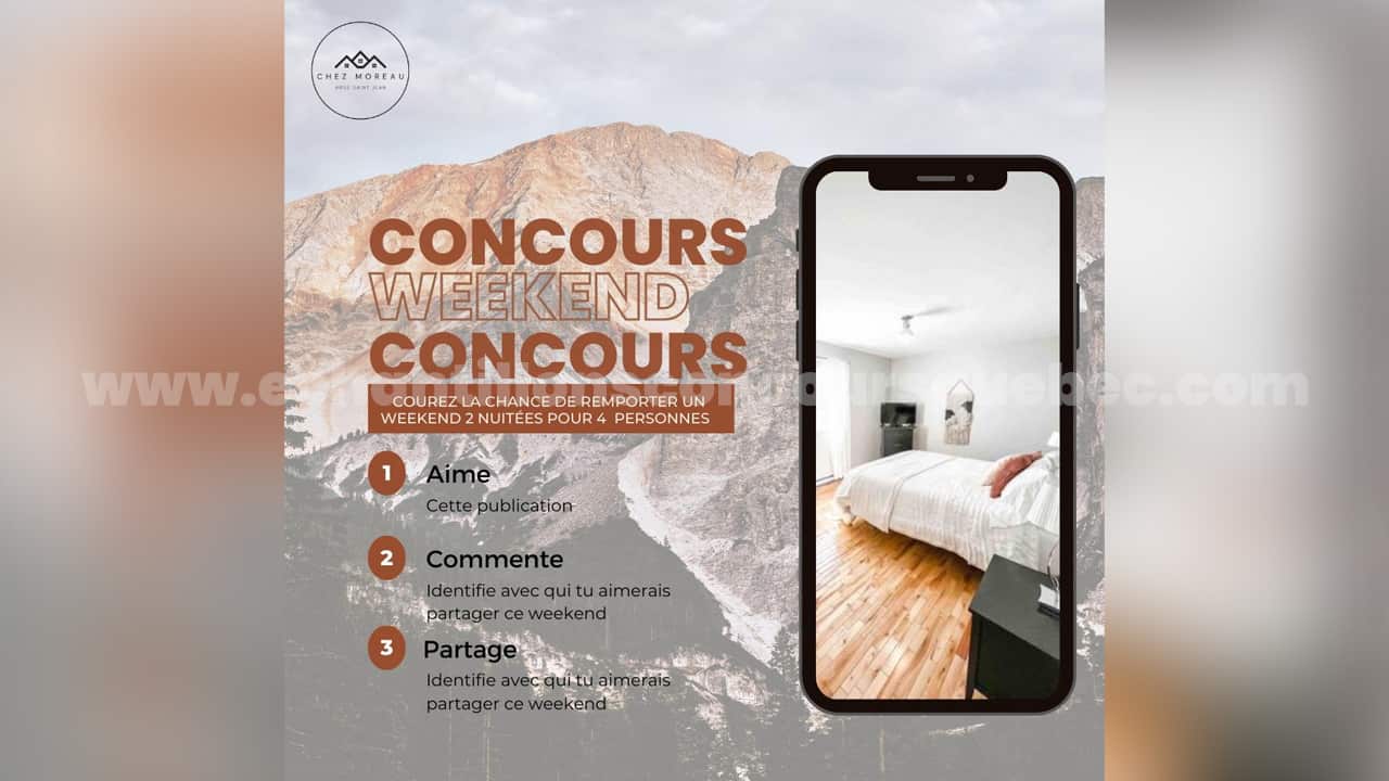 Gagnez un weekend pour 4 personnes dans l'hébergement Chez Moreau à L