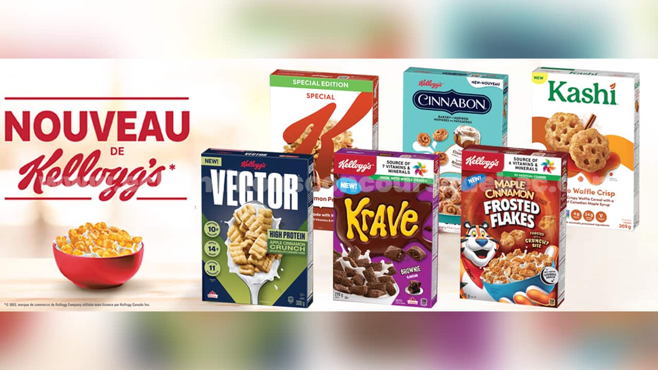 Coupons Rabais Kellogg's Obtenez par la poste 5 coupons de votre choix