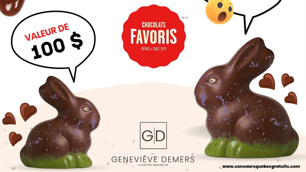 Un lapin de Pâques de Chocolats Favoris à remporter (100 )